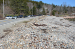 Seal Harbor gravel pile near road