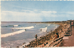 Long Sands Beach around 1959 postcard