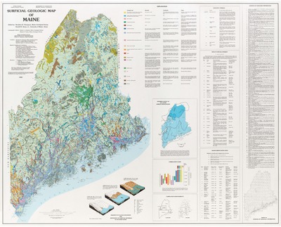 "Surficial Geologic Map Of Maine" By Woodrow B. Thompson And Harold W ...