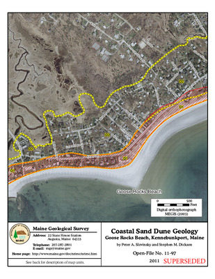 Goose Rocks Beach Map Coastal Sand Dune Geology: Goose Rocks Beach, Kennebunkport, Maine" By  Peter A. Slovinsky And Stephen M. Dickson