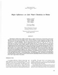 Major influences on lake water chemistry in Maine
