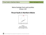 Thrust Faults in Northern Maine by Robert G. Marvinney