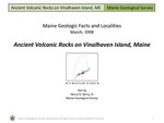 Ancient Volcanic Rocks on Vinalhaven Island, Maine