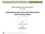 Folded Metamorphic Rocks Near Willard Beach South Portland, Maine