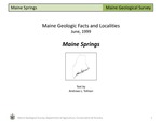 Maine Springs