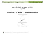 The Variety of Maine's Changing Shoreline by Joseph T. Kelley
