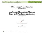 Laudholm and Drakes Island Beaches:  Before and After Beach Nourishment