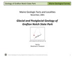 Glacial and Postglacial Geology of Grafton Notch State Park
