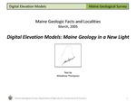 Digital Elevation Models: Maine Geology in a New Light by Woodrow B. Thompson