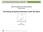 The Geology of Haystack Mountain, Castle Hill, Maine by Robert A. Johnston
