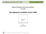 Norridgewock Landslide: July 9, 2009 by Michael E. Foley