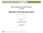 Migmatite in New Gloucester, Maine