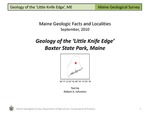 Geology of the Little Knife Edge, Baxter State Park by Robert A. Johnston