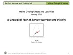 A Geological Tour of Bartlett Narrows and Vicinity by Robert G. Marvinney