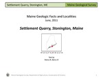 Settlement Quarry, Stonington, Maine