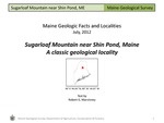 Sugarloaf Mountain near Shin Pond, Maine - A Classic Geological Locality by Robert G. Marvinney