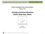Geology of Sentinel Mountain, Baxter State Park by Robert A. Johnston