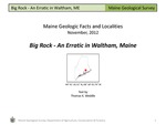 Big Rock - An Erratic in Waltham, Maine by Thomas K. Weddle
