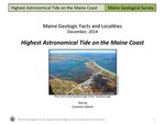 Highest Astronomical Tide on the Maine Coast by Cameron Adams
