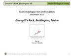 Gwenyth's Rock, Beddington, Maine