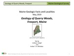 Geology of Quarry Woods, Freeport, Maine