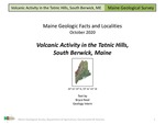Volcanic Activity in the Tatnic Hills, South Berwick, Maine by Bryce Neal
