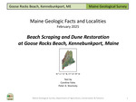 Beach Scraping and Dune Restoration at Goose Rocks Beach, Kennebunkport, Maine