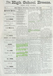 High School Breeze, The, Vol. 1 No. 1, Dec. 19, 1896 by Milo High School, Students of; Ralph Pineo Editor; and Helen Ford Assistant Editor