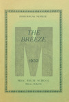 Breeze, The, Vol. XXXIII, No. 1, 1933 by Milo High School, Students of; Esther Carlson Editor-In-Chief; Richard Doble Assistant Editor-In-Chief; Lucille Ouellet Social Editor; and Edna Christie Literary Editor