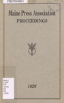 Maine Press Association Proceedings, 1926