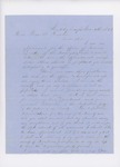 1857-01-03 Letter from Isaac Bearce to Governor Hannibal Hamlin requesting appointment as agent of the Passamaquoddy Tribe by Isaac Bearce