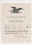 1880-09-23 Notice of election of Newell Joseph as Representative to Legislature by C. H. Porter