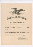 1888-09 Notices of the election of Joseph Lolah, Joseph Sabbatis, and Mitchell Lewy as representatives of the Passamaquoddy Tribe by N. C. Munson