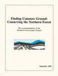 Finding Common Ground : Conserving the Northern Forest : The Recommendations of the Northern Forest Lands Council