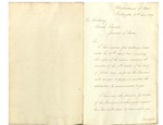 Letter to Enoch Lincoln from Secretary of State Martin Van Buren  1829