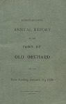 Thirty-seventh Annual Report of the Town of Old Orchard, for the Year Ending January 31, 1920 by Town of Old Orchard