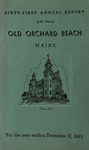 Sixty-first Annual Report of the Town of Old Orchard Beach for the Year Ending December 31, 1943