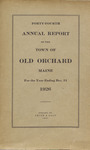 Forty-Fourth Annual Report of the Town of Old Orchard Maine for the Year Ending Dec. 31, 1926