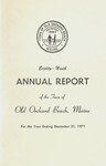 Eighty-Ninth Annual Report of the Town of Old Orchard Beach, Maine, Year Ending December 31, 1971 by Town of Old Orchard Beach