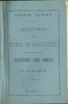 Annual Report of the Selectmen of the Town of Orrington and the Report of the Superintending School Committee For the Year 1887-1888