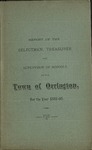 Annual Report of the Selectmen, Treasurer and Supervisor of Schools of the Town or Orrington for the Year 1892-1893
