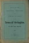 Annual Report of the Selectmen, Treasurer and Supervisor of Schools of the Town or Orrington for the Year 1894-1895