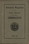 Annual Report of Town Officers of the Town or Orrington for the Year 1917-1918 by Town of Orrington, Maine