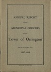Annual Report of the Selectmen, Treasurer and Supervisor of Schools of the Town or Orrington for the Year 1927-1928
