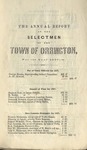 Annual Report of the Selectmen of the Town of Orrington For the Year 1857-1858