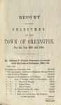 Annual Report of the Selectmen of the Town of Orrington For the Year 1865-1866