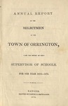 Annual Report of the Selectmen of the Town of Orrington and the Supervisor of Schools For the Year 1873-1874