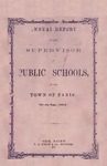 1858 Paris Maine School Superintendent Report by Municipal Officers of Paris Maine