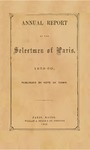 1859 Paris Maine Selectmen Annual Report by Municipal Officers of Paris Maine
