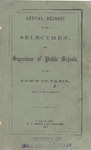 1861 Paris Maine Town Report by Municipal Officers of Paris Maine